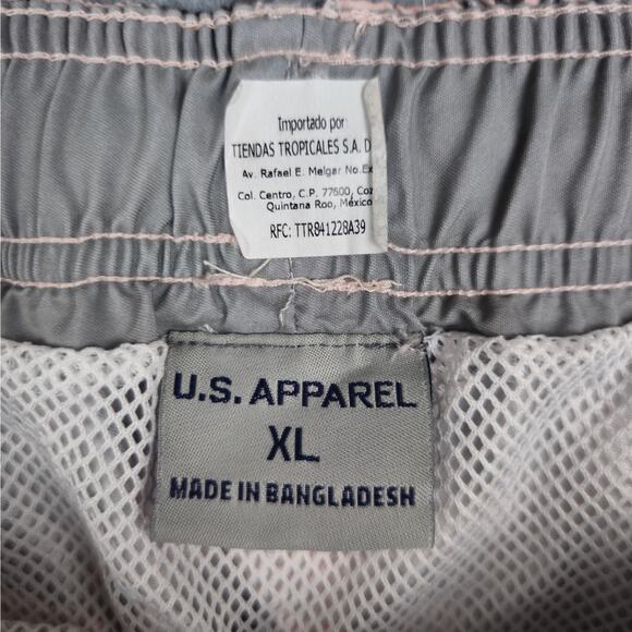 NWT U.S. Apparel Mens XL Bella Fleur Pink Floral Print Swim Shorts - Picture 3 of 13